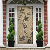 Black Cowboy Door Cover Western Rodeo Melanin Black History