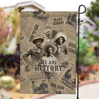 Black Cowboy Garden Flag Western Rodeo Melanin Black History