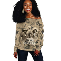 Black Cowboy Off Shoulder Sweater Western Rodeo Melanin Black History
