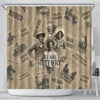 Black Cowboy Shower Curtain Western Rodeo Melanin Black History