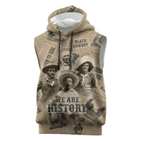 Black Cowboy Sleeveless Hoodie Western Rodeo Melanin Black History
