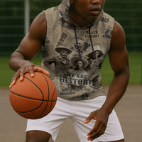 Black Cowboy Sleeveless Hoodie Western Rodeo Melanin Black History