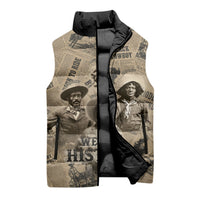 Black Cowboy Sleeveless Puffer Jacket Western Rodeo Melanin Black History