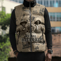Black Cowboy Sleeveless Puffer Jacket Western Rodeo Melanin Black History