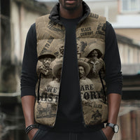 Black Cowboy Sleeveless Puffer Jacket Western Rodeo Melanin Black History