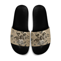 Black Cowboy Slide Sandals Western Rodeo Melanin Black History