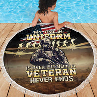 United States Veterans Day Beach Blanket Thank You Veterans Proud US Flag LT05 - Wonder Print Shop