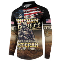 United States Veterans Day Button Sweatshirt Thank You Veterans Proud US Flag LT05 - Wonder Print Shop