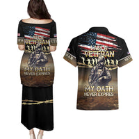 United States Veterans Day Couples Matching Puletasi and Hawaiian Shirt Thank You Veterans Proud US Flag LT05 - Wonder Print Shop