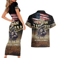 United States Veterans Day Couples Matching Short Sleeve Bodycon Dress and Hawaiian Shirt Thank You Veterans Proud US Flag LT05 - Wonder Print Shop