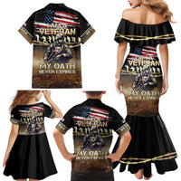 United States Veterans Day Family Matching Mermaid Dress and Hawaiian Shirt Thank You Veterans Proud US Flag LT05 - Wonder Print Shop