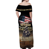 United States Veterans Day Family Matching Off Shoulder Maxi Dress and Hawaiian Shirt Thank You Veterans Proud US Flag LT05 - Wonder Print Shop