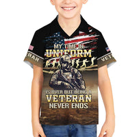 United States Veterans Day Family Matching Off Shoulder Maxi Dress and Hawaiian Shirt Thank You Veterans Proud US Flag LT05 - Wonder Print Shop