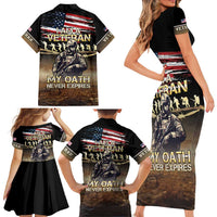 United States Veterans Day Family Matching Short Sleeve Bodycon Dress and Hawaiian Shirt Thank You Veterans Proud US Flag LT05 - Wonder Print Shop