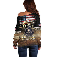 United States Veterans Day Off Shoulder Sweater Thank You Veterans Proud US Flag LT05 - Wonder Print Shop