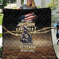 United States Veterans Day Quilt Thank You Veterans Proud US Flag LT05 - Wonder Print Shop
