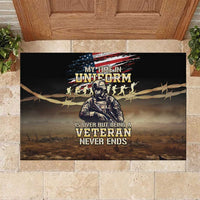 United States Veterans Day Rubber Doormat Thank You Veterans Proud US Flag LT05 - Wonder Print Shop