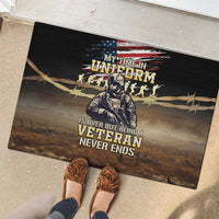 United States Veterans Day Rubber Doormat Thank You Veterans Proud US Flag LT05 - Wonder Print Shop