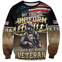 United States Veterans Day Sweatshirt Thank You Veterans Proud US Flag LT05 - Wonder Print Shop