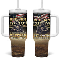 United States Veterans Day Tumbler With Handle Thank You Veterans Proud US Flag LT05 - Wonder Print Shop