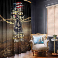 United States Veterans Day Window Curtain Thank You Veterans Proud US Flag LT05 - Wonder Print Shop