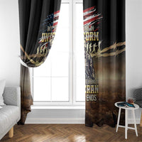 United States Veterans Day Window Curtain Thank You Veterans Proud US Flag LT05 - Wonder Print Shop
