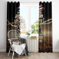 United States Veterans Day Window Curtain Thank You Veterans Proud US Flag LT05 - Wonder Print Shop