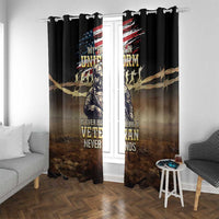 United States Veterans Day Window Curtain Thank You Veterans Proud US Flag LT05 - Wonder Print Shop