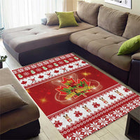 Merry Christmas Canada Area Rug Festive Maple Leaf Xmas - Wonder Print Shop