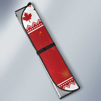 Merry Christmas Canada Auto Sun Shade Festive Maple Leaf Xmas - Wonder Print Shop