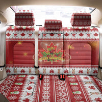 Merry Christmas Canada Back Car Seat Cover Festive Maple Leaf Xmas - Wonder Print Shop