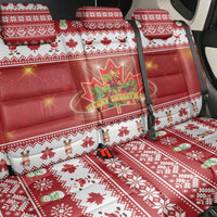 Merry Christmas Canada Back Car Seat Cover Festive Maple Leaf Xmas - Wonder Print Shop