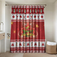 Merry Christmas Canada Bathroom Set Festive Maple Leaf Xmas - Wonder Print Shop