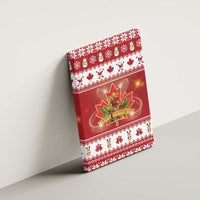 Merry Christmas Canada Canvas Wall Art Festive Maple Leaf Xmas - Wonder Print Shop