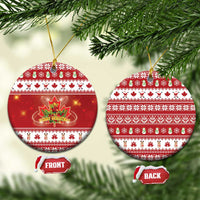 Merry Christmas Canada Ceramic Ornament Festive Maple Leaf Xmas - Wonder Print Shop