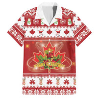 Merry Christmas Canada Hawaiian Shirt Festive Maple Leaf Xmas - Wonder Print Shop
