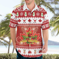 Merry Christmas Canada Hawaiian Shirt Festive Maple Leaf Xmas - Wonder Print Shop