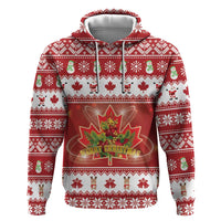 Merry Christmas Canada Hoodie Festive Maple Leaf Xmas - Wonder Print Shop
