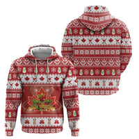 Merry Christmas Canada Hoodie Festive Maple Leaf Xmas - Wonder Print Shop