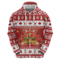 Merry Christmas Canada Hoodie Festive Maple Leaf Xmas - Wonder Print Shop