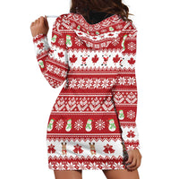 Merry Christmas Canada Hoodie Dress Festive Maple Leaf Xmas - Wonder Print Shop