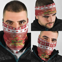 Merry Christmas Canada Neck Gaiter Festive Maple Leaf Xmas - Wonder Print Shop
