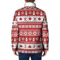 Merry Christmas Canada Padded Jacket Festive Maple Leaf Xmas - Wonder Print Shop