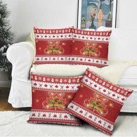 Merry Christmas Canada Pillow Cover Festive Maple Leaf Xmas - Wonder Print Shop