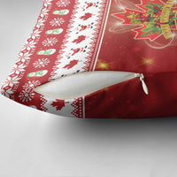 Merry Christmas Canada Pillow Cover Festive Maple Leaf Xmas - Wonder Print Shop