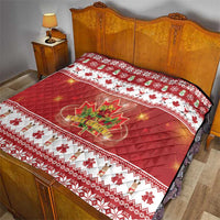 Merry Christmas Canada Quilt Festive Maple Leaf Xmas - Wonder Print Shop