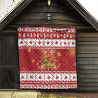 Merry Christmas Canada Quilt Festive Maple Leaf Xmas - Wonder Print Shop