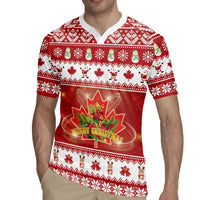 Merry Christmas Canada Rugby Jersey Festive Maple Leaf Xmas - Wonder Print Shop