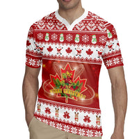 Merry Christmas Canada Rugby Jersey Festive Maple Leaf Xmas - Wonder Print Shop