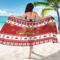 Merry Christmas Canada Sarong Festive Maple Leaf Xmas - Wonder Print Shop